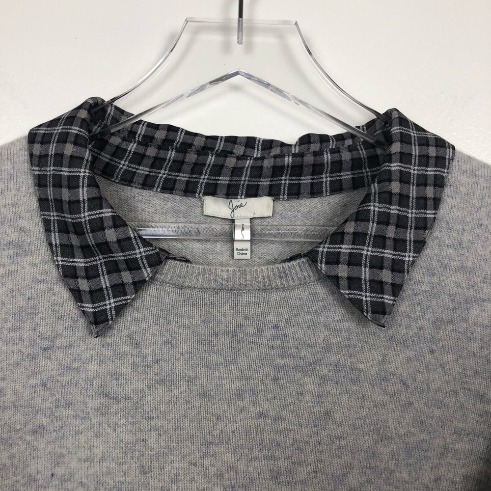 Joie Zhen Faux Shirt Wool/Cashmere PulloverSweater - Picture 4 of 8